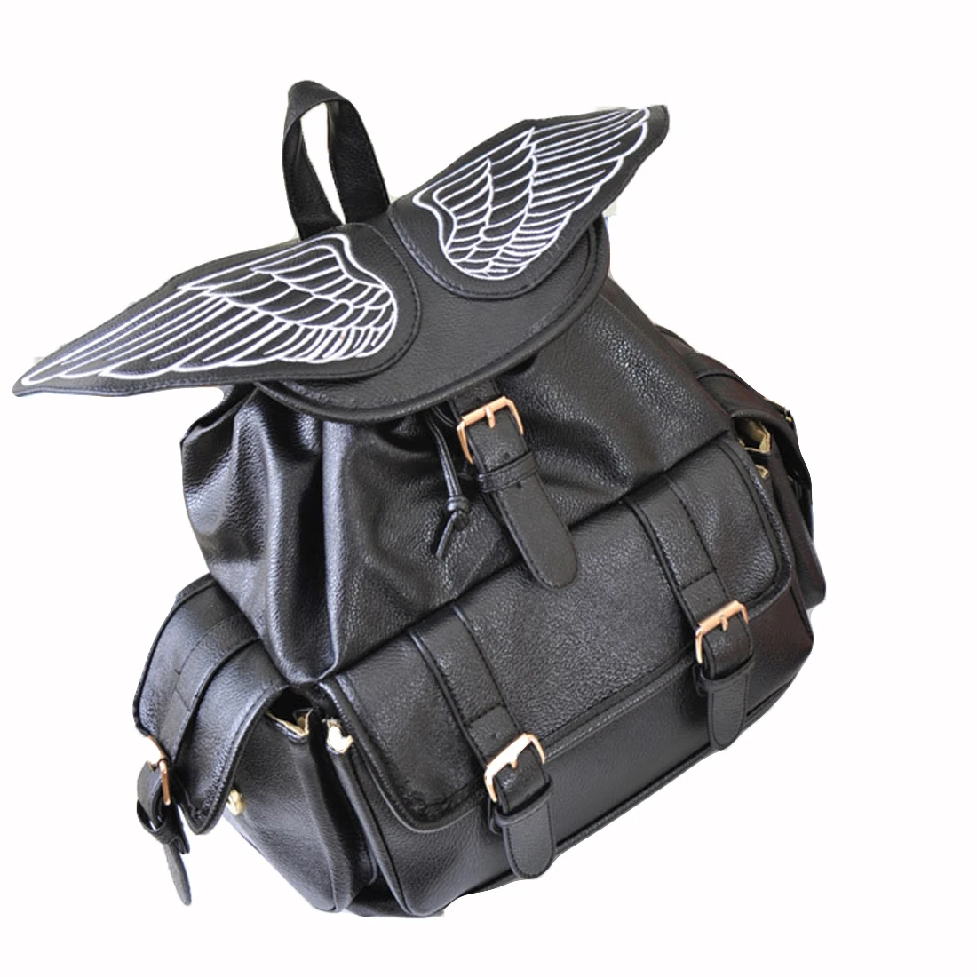 YJGJZ HOUSE brand 2017 Wing Backpack Women Backpacks for Teenage Girls Fashion Trendy School bag Rucksack