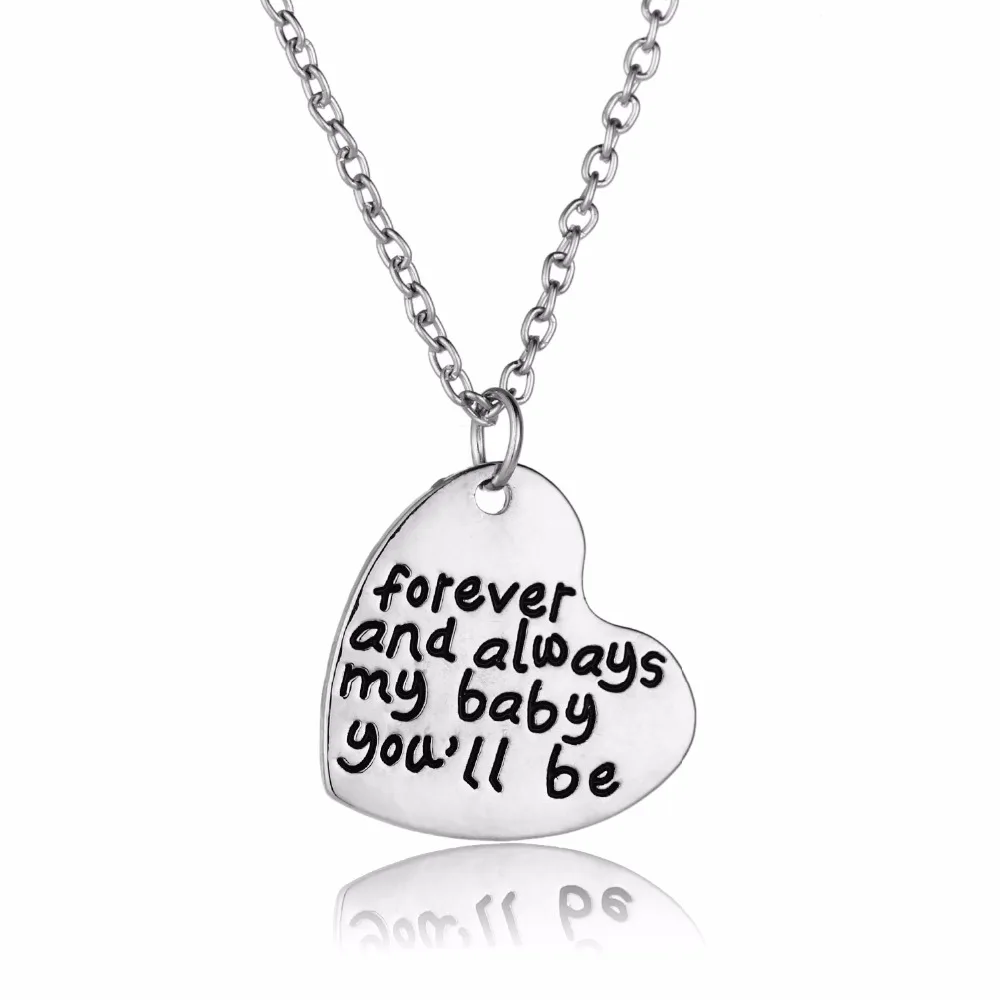 Family Children Kids Necklaces Jewelry Forever And Always My Baby You