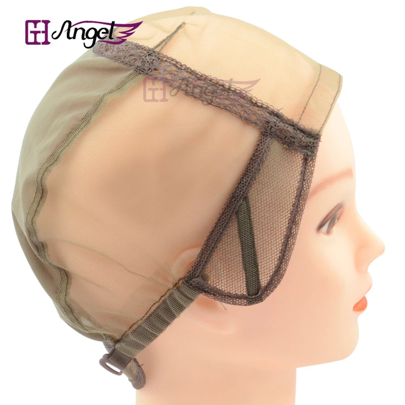 1 шт. сетчатая кружевная Крышка для парика размер М 4*4 дюйма|weaving cap adjustable straps|wig