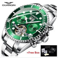 GUANQIN automatic watch mens mechanical Skeleton Tourbillon Luxury Waterproof Watch Stainless Steel Men Clock relogio masculino GUANQIN automatic watch mens mechanical Skeleton Tourbillon Luxury Waterproof Watch Stainless Steel Men Clock relogio masculino