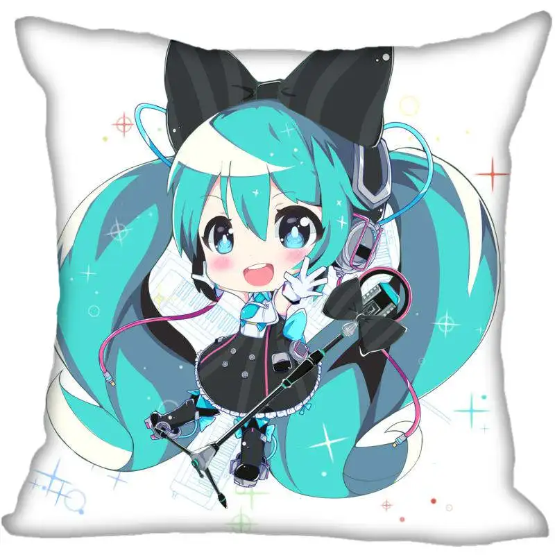 Заказная декоративная наволочка Hatsune Miku квадратная Наволочка на молнии 33x33,40x40,45x45 см(с одной стороны) наволочка - Цвет: Pillowcase 15