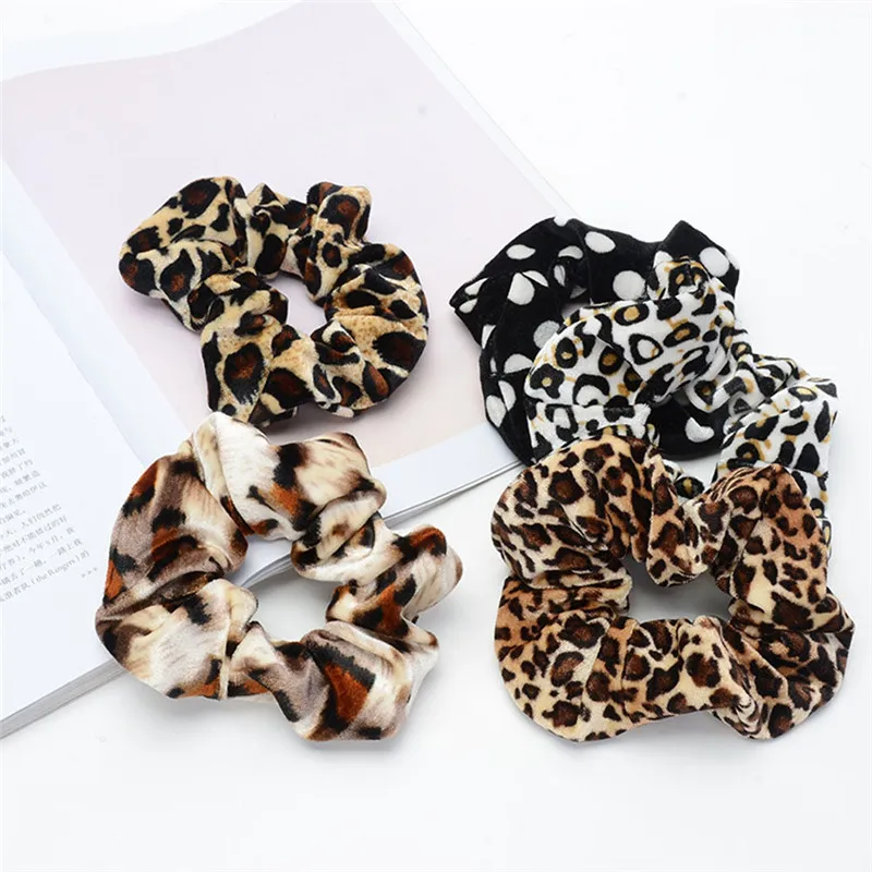 

Leopard Printed Women Hair Accessories Ladies Hair Tie Striped Lady Scrunchies Ponytail Hair Female Girl Holder Rope Bands