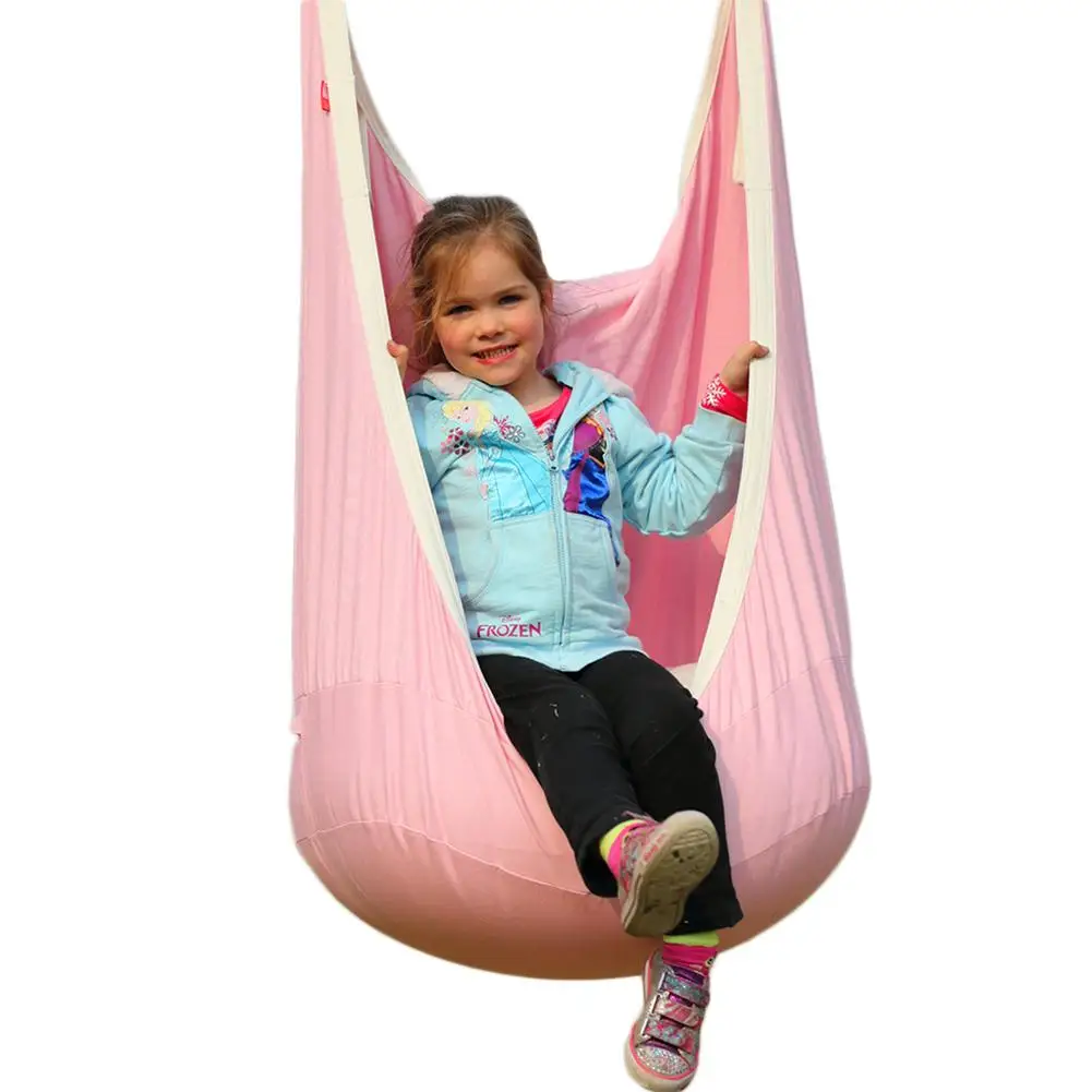 

High Quality Cotton Canvas Swing Baby Children Indoor Pod Swing Hammock Hanging Bed Inflatable Cushion Mat Outdoor Garden