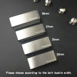 Pulseira de titânio puro masculina, 2 peças por lote, fivela de cinto de metal sólido, acessórios de jeans, cinto masculino diy