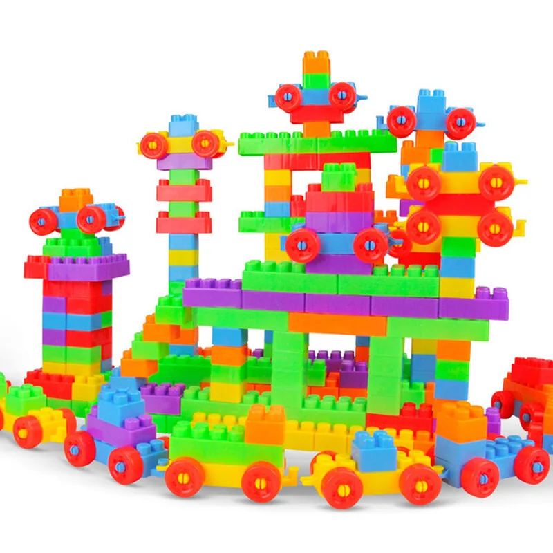 

DIY Colorful City House Roof Big Particle Building Blocks Castle Educational Toy for Children Compatible Puzzle Toy