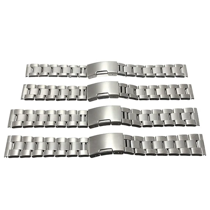 

Hot Sales Replacement Stainless Steel Bracelet Strap WatchBand For Watch 18mm/20mm/22mm/24mm Watch Strap Snaps Straight End