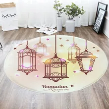 Напольный ковер полипропилен Модный повседневный легко складывающийся нескользящий Рамадан фестиваль круглый удобный ковер украшение дома#4M13