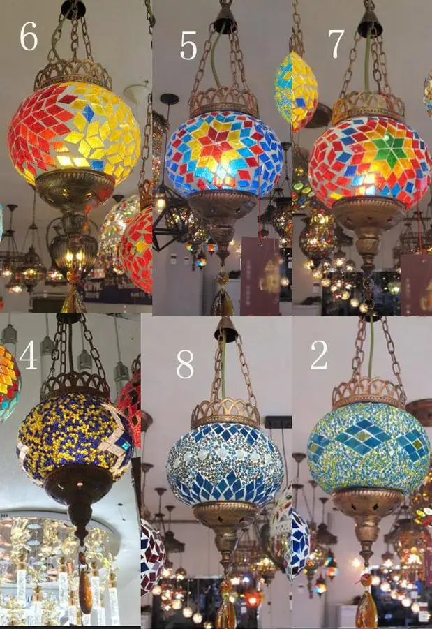 turkish moroccan pendant light handmade mosaic stained ...