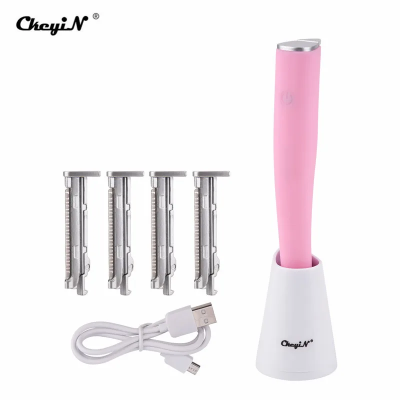 

USB Rechargeable Electric Hair Removal for Women Epilator Painless Full Body Shaver Eyebrow Trimmer Cordless 5 Cutter Heads 35