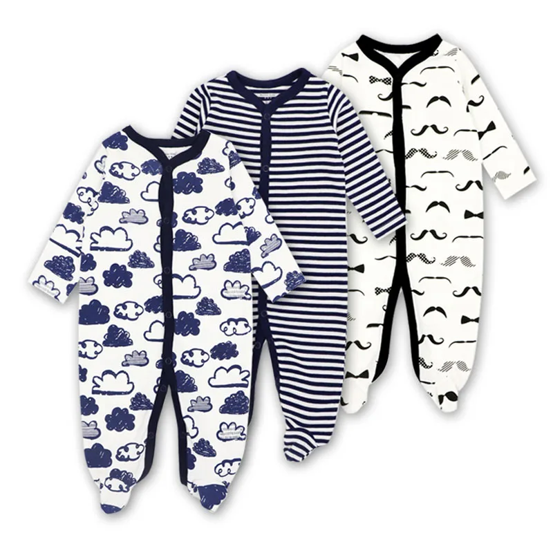 

Baby Boy Girl Footies Pajamas Original Cotton Spring Sleepwear 1piece Pja Mother Nest Animal Christmas Coverall baby'sets