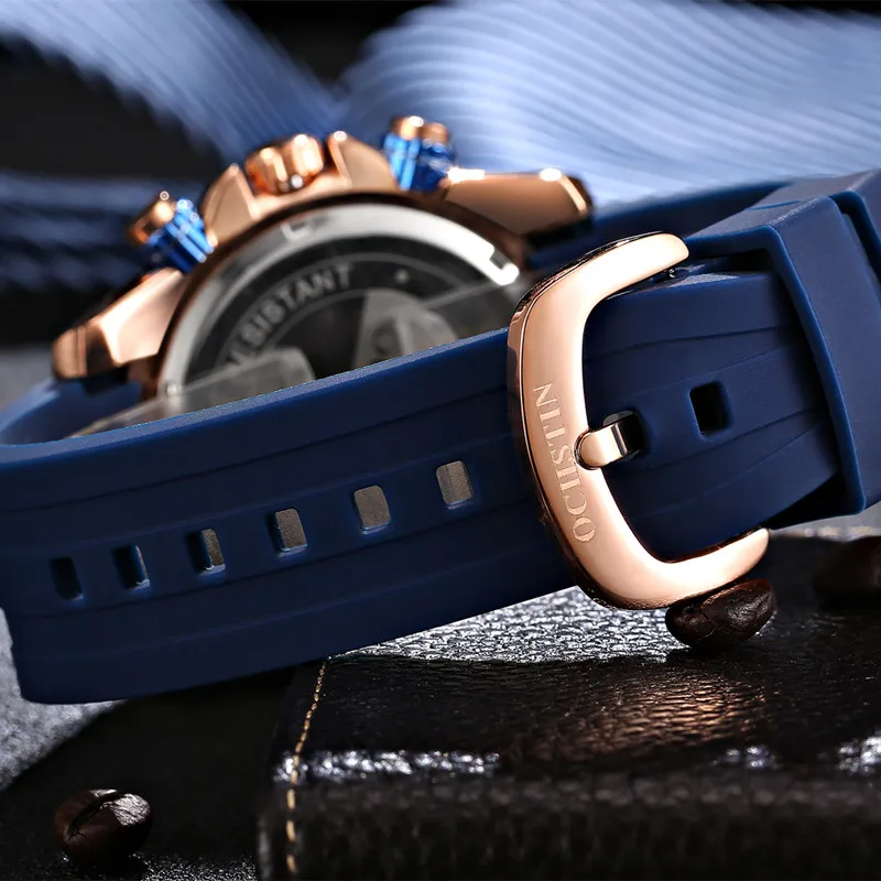 ochстин Бизнес Кварцевые часы Топ бренд класса люкс силиконовый мужские часы водонепроницаемые мужские наручные часы Мужские часы Relogio Masculino