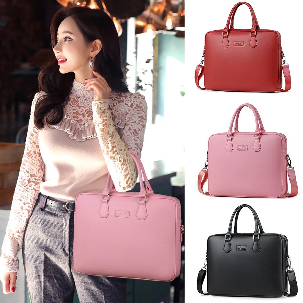 

2019 Fashion Newest Women Handbag Laptop Briefcase Men Bag 14" 15" Inch Case For Macbook Notebook Air Pro Shoulder Bags Maletas