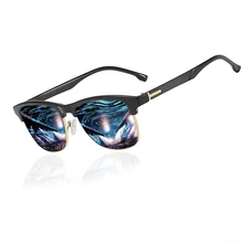 KANASTAL, поляризационные солнцезащитные очки, мужские полуоправы, квадратные очки, леопардовая оправа, Ретро стиль, мужские брендовые дизайнерские очки с зеркальным покрытием