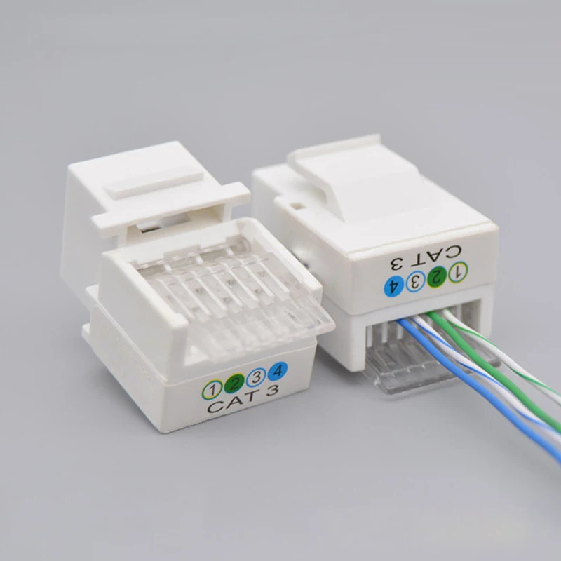 Экструдирующий провод CAT3 RJ11 телефонные модули 23x36 мм телефонная розетка для