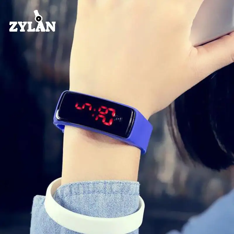 ZYLAN модные женские туфли Для мужчин спорт браслет наручные часы цифровой