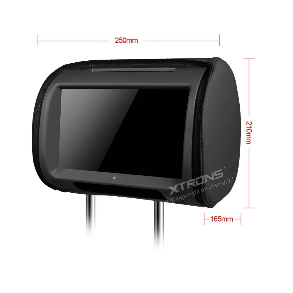 Excellent 2x9" Black Touch Screen Car Headrest DVD Security Cover with Zipper & Flap Cover Removable (Beige & Grey Optional) 2 Excellent 2x9" Black Touch Screen Car Headrest DVD Security Cover with Zipper & Flap Cover Removable (Beige & Grey Optional) 2