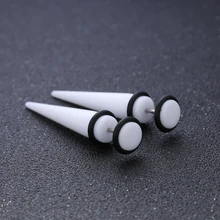 2 шт. Модные Акриловые Спиральные серьги рога Калибр поддельные жевательные для растягивания ушей тоннели пирсинг ювелирные изделия для тела