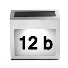 Открытый Солнечный свет лампы табличка на дверях Водонепроницаемый IP65 Led дома номер квартиры Сад света лампы настенная лампа, уличный фонарь