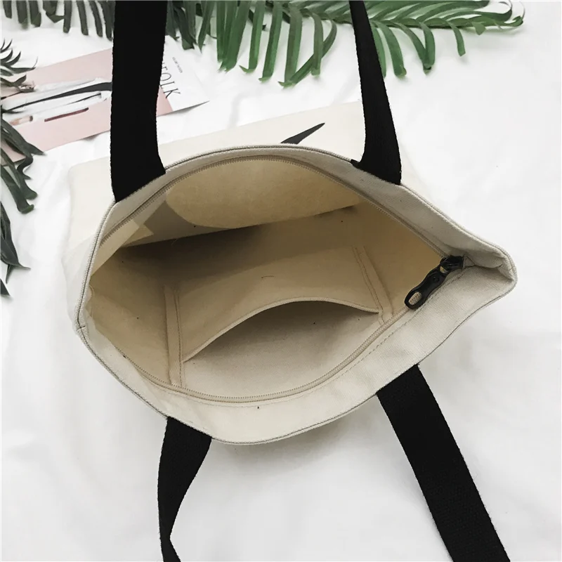 JANESPRI Fashion Women Canvas Handbag Girls Cute Cat Printed Travel Shoulder Bags Causal Lady Handbags Female Shoulder Tote BagsIMG_7103