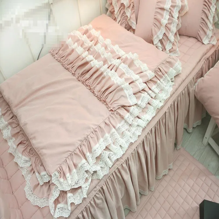Koreanimportedpinkcakelayersbeddingset4pcsfullqueenkingsize