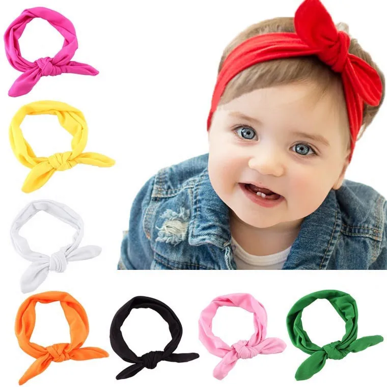 

Telotuny baby headbandbaby headbands for girls Girls Rabbit Bow Ear Hairband Headband Turban Knot Head Wraps headband sept 11