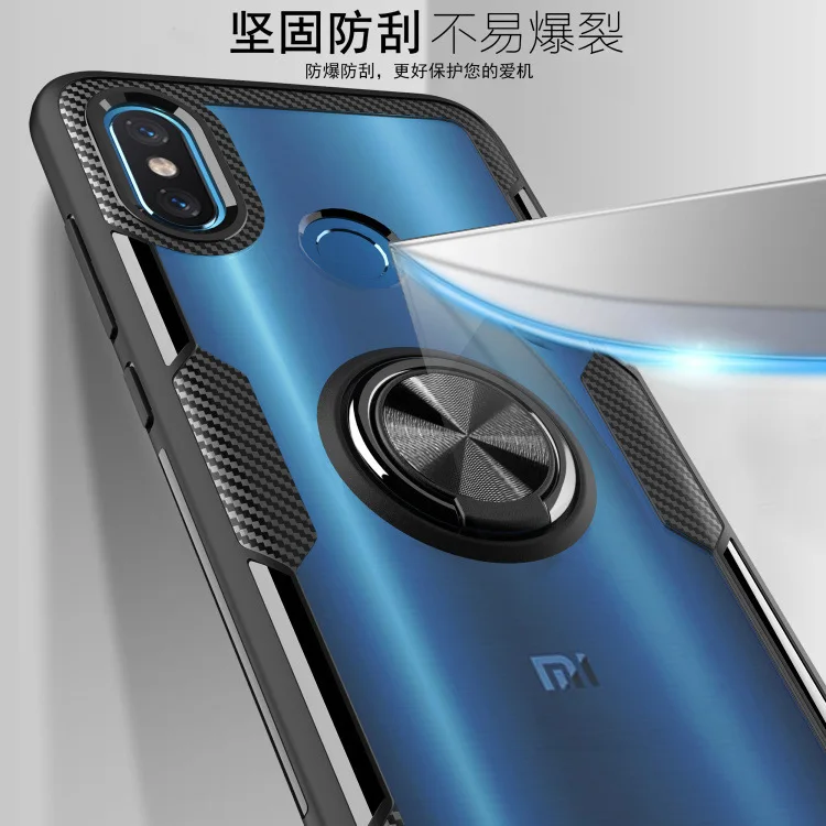 Для xiaomi Mi 8 8Se чехол с кольцом Стенд магнит прозрачный закаленное Стекло защитная задняя крышка чехол для xiaomi redmi note 5 Pro