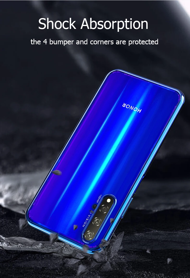 Для huawei Honor 20 Pro Чехол 3D Лазерное покрытие Роскошный чехол из мягкого ТПУ прозрачный чехол для huawei Honor 20 Lite 20s Яркий Кристальный чехол для телефона