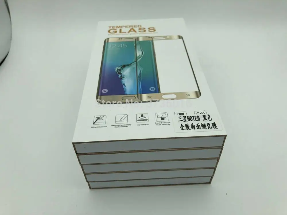 1 шт 3D полное покрытие закаленное стекло цена для Samsung Galaxy Note 8 с тонкой розничной