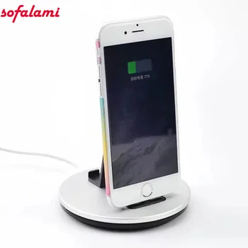 

2 in 1 Dock Station Charging Stand Holder Desktop Metal Charger bracket For iPhone 8 X 11 Pro Android Phones Micro USB Tablets