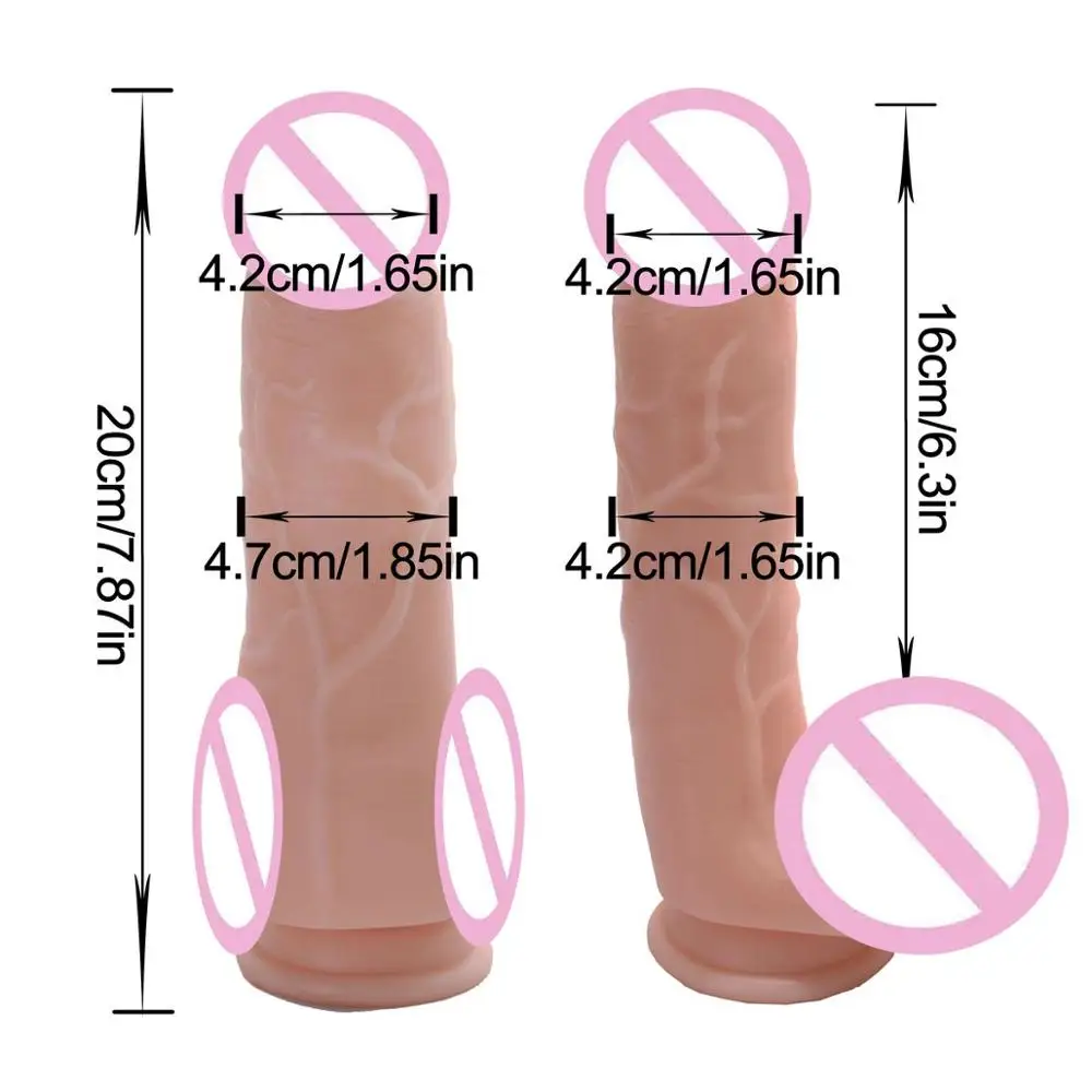 7.87 inch Realistic Huge Dildo Sucker Big Artificial Penis Sex Toys for Women Adult Sex Products Sexshop