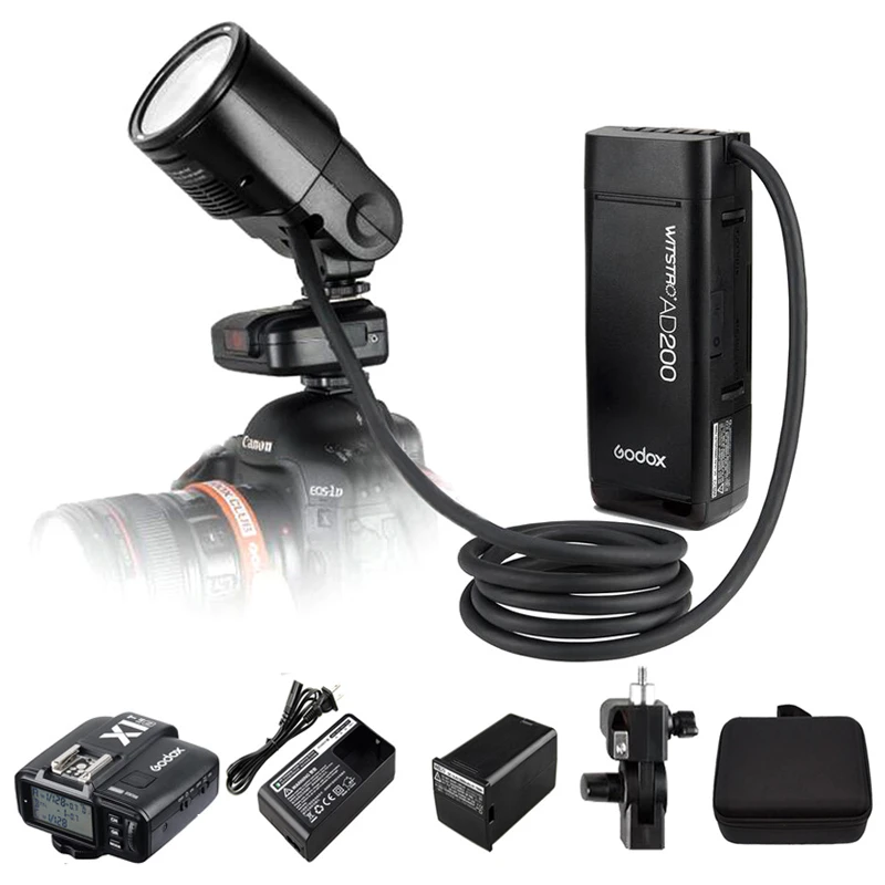受注生産品 日本正規代理店 Godox EC200 AD200対応 2mのケーブル付き リモート ホットシュー オリジナルセット ...