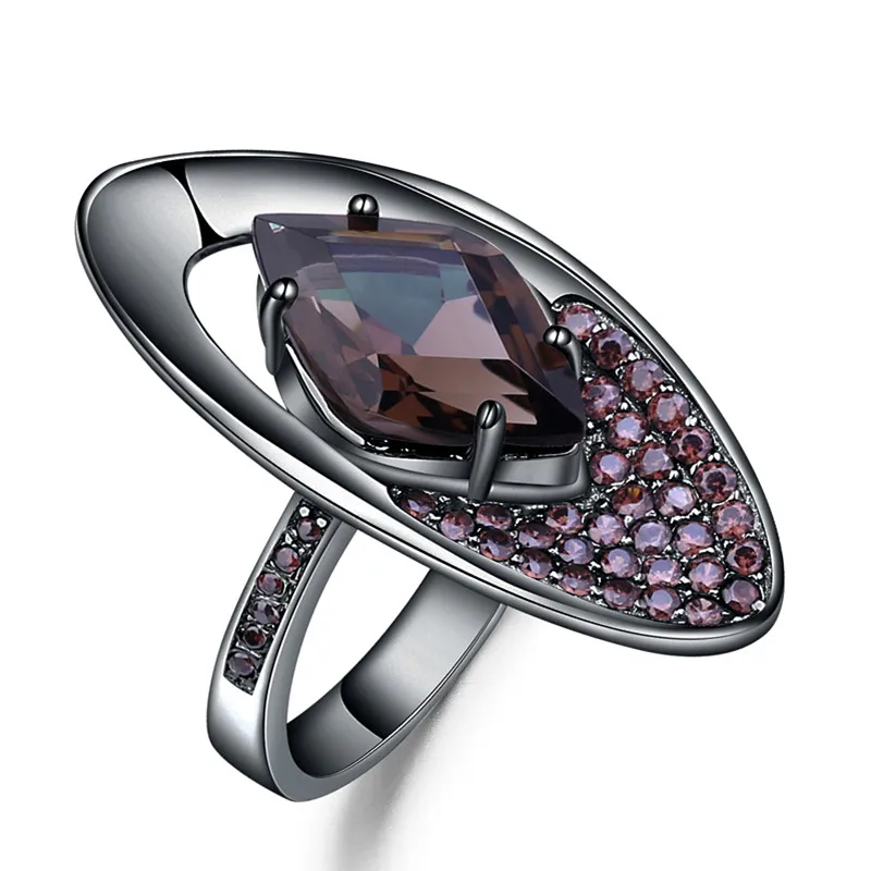 GEM'S BALLET, натуральный дымчатый кварц, драгоценный камень, кольцо на палец, 925 пробы, серебряное, геометрическое, винтажное, готическое, кольца для женщин, хорошее ювелирное изделие