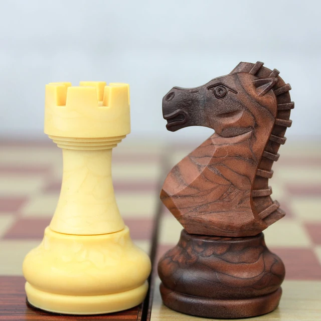 Nova versão inglesa do jogo de xadrez da placa da grão do wpc da madeira  magnética de alta qualidade com o rei de 72mm alto - AliExpress