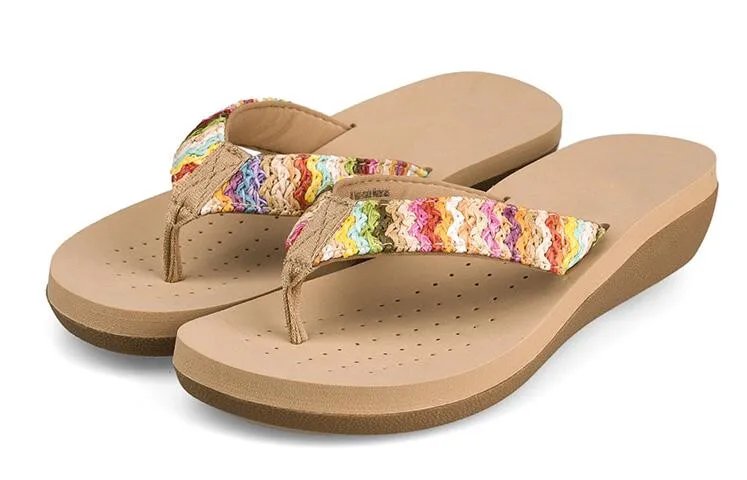 wedge flip flops new