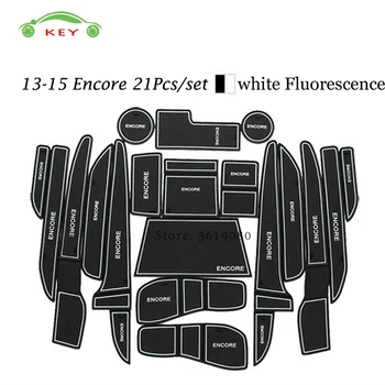 

For 2013-2015 Buick Encore Car Gate/Door Slot Pad Rubber Non Slip Mat Auto Cup Holder Mat Car Interior Accessories 21Pcs