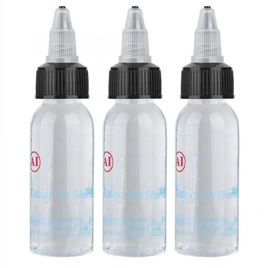 3Pcs Tattoo Ink Diluent Color Dilution Tattoo Supplies Permanent Body