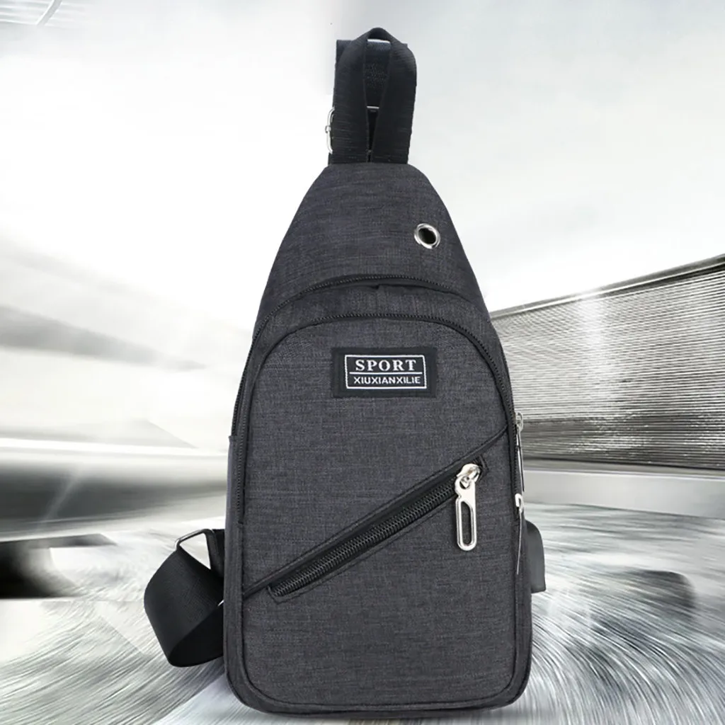 Мужская модная сумка на пояс Повседневная спортивная сумка через плечо сумка для бега USB интерфейс наушники нагрудные дорожные сумки смешная упаковка 7,05