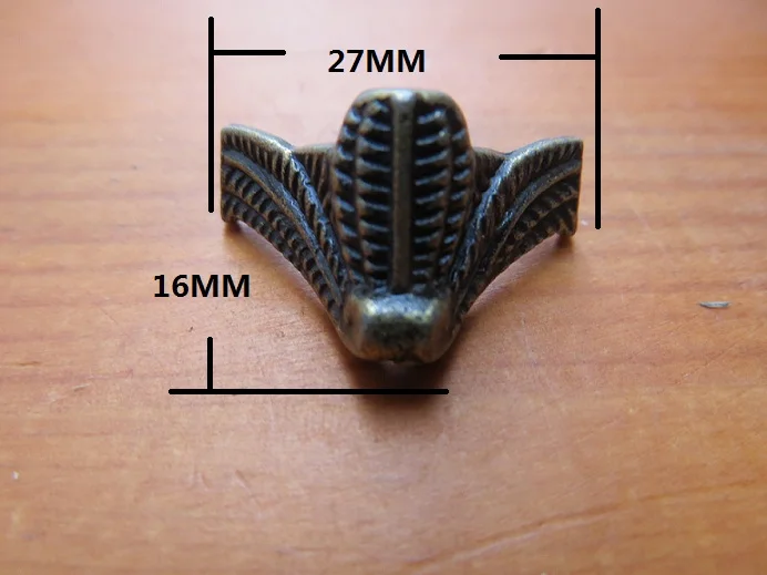 27*16MM Antique furniture feet Jewelry box foot Alloy foot Four corners
