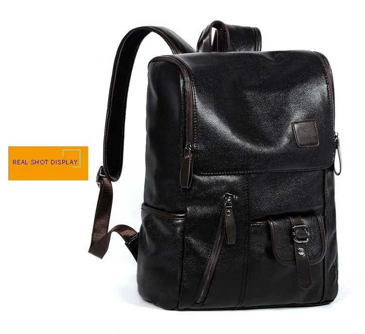 MAGIC UNION мужской рюкзак с несколькими карманами из искусственной кожи, мужской рюкзак с зарядкой через usb, школьные сумки для колледжа, винтажный рюкзак для путешествий, сумка на плечо