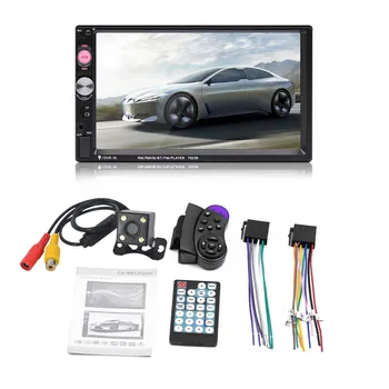 

Rear view camera Car Radio Bluetooth 2din Car Multimedia Player 7" HD Touch Autoradio MP5 USB Audio Stereo wheel controller