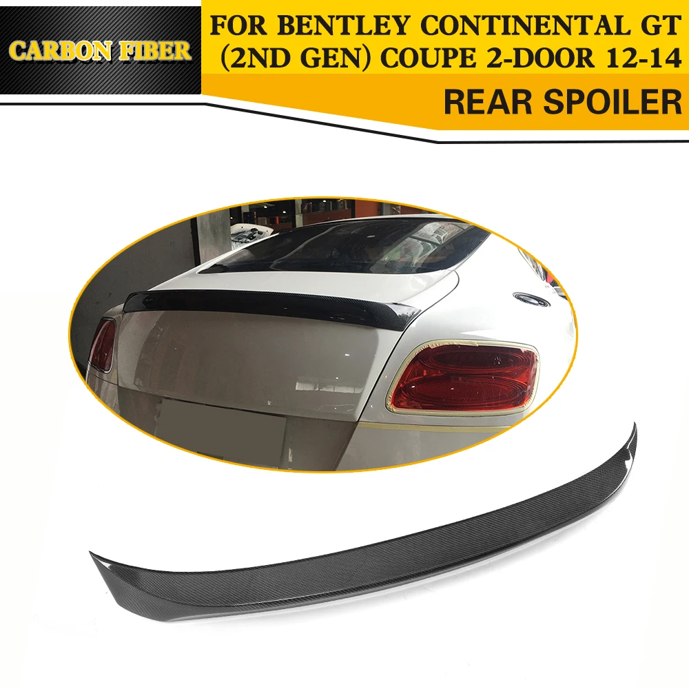 

Carbon fiber Rear Trunk Spoiler case for Bentley Continental Coupe 2 Door Only 2012 2013 2014 GT V8 Supersports