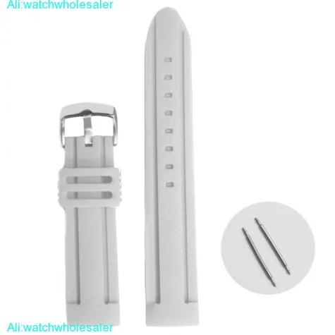 22mm Pure White Silicone Jelly Rubber Ladies Men Watch Band Straps WB1072B22JB
