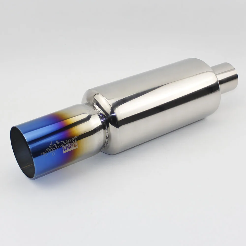 

Free shipping High quality Car Exhaust pipe Universal vertical drum car exhaust pipe exhaust drum sound Output 89mm tail pipe