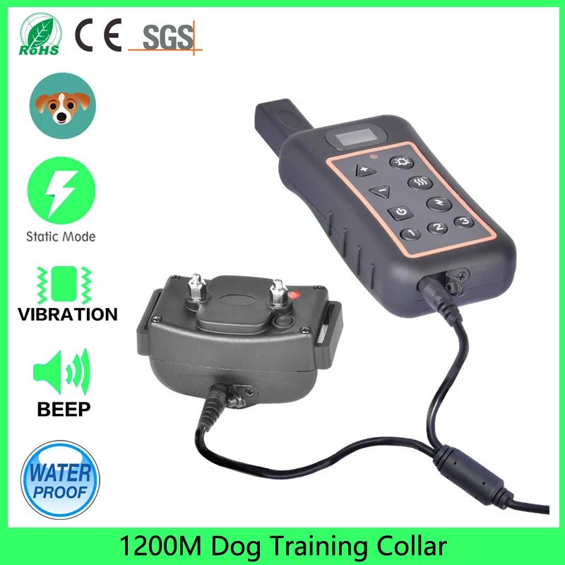 Dog Chewy Training Collar 100 Waterproof 1200meter for Small, Medium & Large Puppy, with Remove