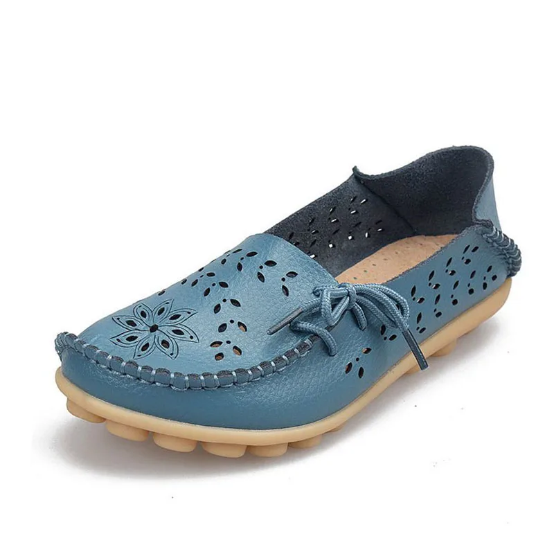 KemeKiss/20 цветов; женская обувь из натуральной кожи на плоской подошве; модная обувь для отдыха; женские офисные вечерние туфли; размеры 34-44 - Цвет: light blue