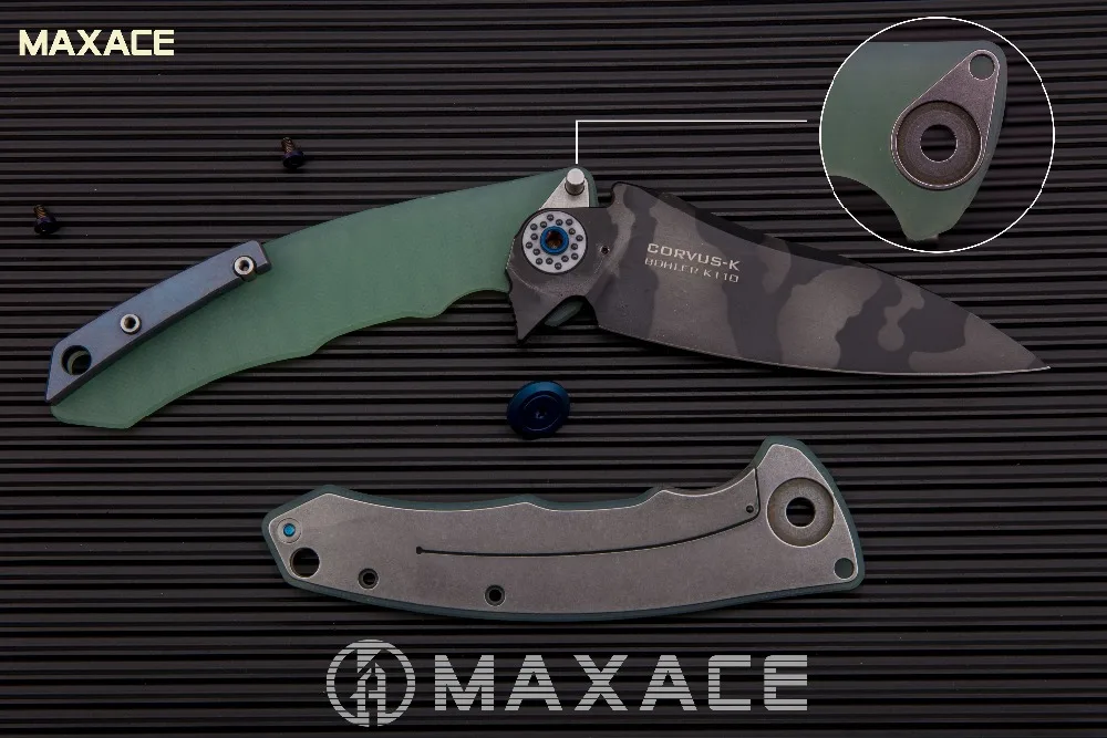 Maxace Corvus-K складной нож Походный нож K110 сталь камуфляжное покрытие лезвие