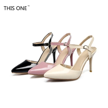 

HTIS ONE Hot sell Thin Stilletos High Heels Pointed Toe Sexy Gladiator Sandalias Shoes Woman Buckle Strap Slip On Ladies Shoes