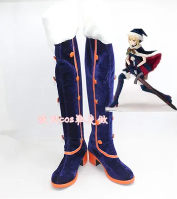 FGO saber alter saber/Обувь для костюмированной вечеринки Ботинки на Рождество и Хэллоуин