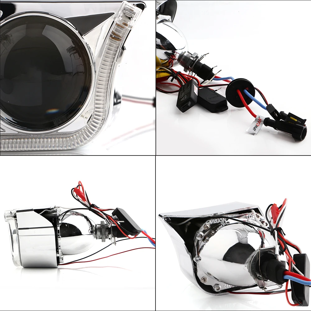 YM E Bright 1 комплект 3 дюйма 4300K 6000K 8000K HID Bi Xenon фара Объектив проектора 12 В DC 35 Вт + U