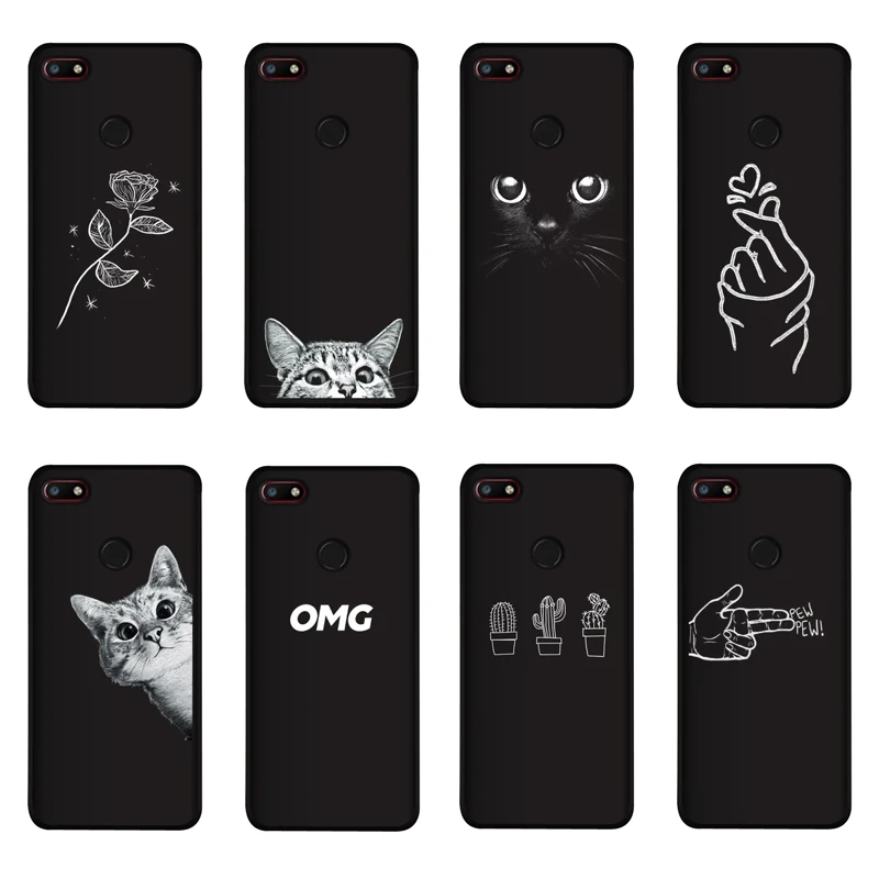 

QAQsam Soft Silicone For ZTE nubia V18 6.01" Case Cover Painting Pattern Matte Phone Cases Flower Cat Funda